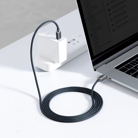 Kabel przewód do szybkiego ładowania i transferu danych USB-C USB-C 100W 2m czarny Kabel przewód do szybkiego ładowania i transferu danych USB-C USB-C 100W 2m czarny