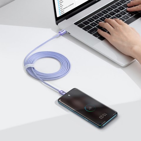 Kabel przewód do szybkiego ładowania i transferu danych USB-C USB-C 100W 2m fioletowy Kabel przewód do szybkiego ładowania i transferu danych USB-C USB-C 100W 2m fioletowy