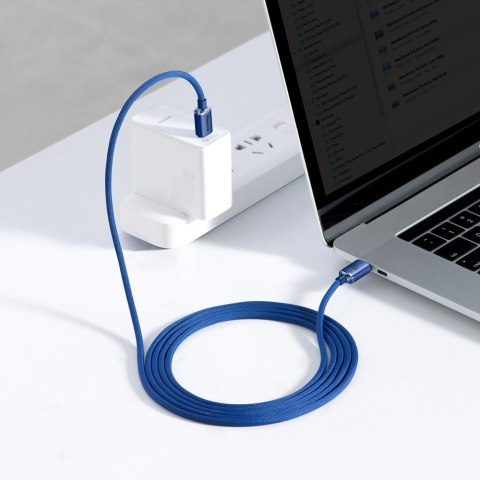 Kabel przewód do szybkiego ładowania i transferu danych USB-C USB-C 100W 2m niebieski Kabel przewód do szybkiego ładowania i transferu danych USB-C USB-C 100W 2m niebieski