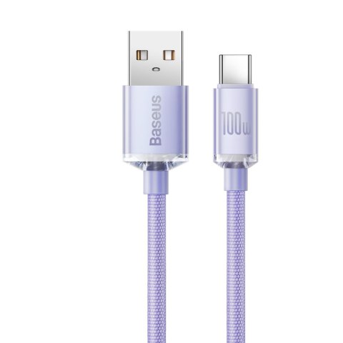 Kabel przewód do szybkiego ładowania i transferu danych USB USB-C 100W 2m fioletowy Kabel przewód do szybkiego ładowania i transferu danych USB USB-C 100W 2m fioletowy