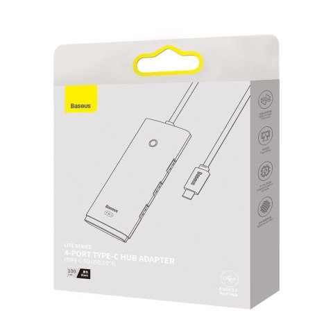 Lite Series przejściówka HUB USB-C 4x USB 3.0 1m czarny Lite Series przejściówka HUB USB-C 4x USB 3.0 1m czarny