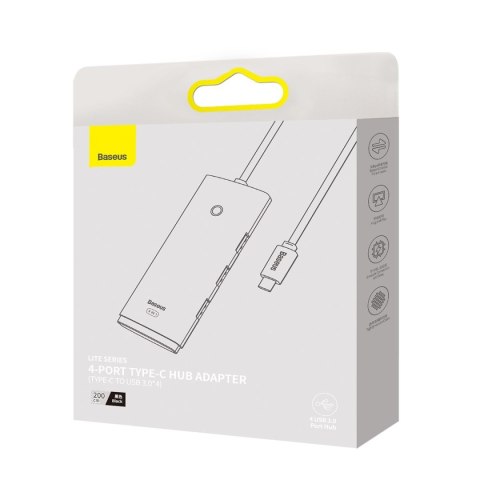 Lite Series przejściówka HUB USB-C 4x USB 3.0 2m czarny Lite Series przejściówka HUB USB-C 4x USB 3.0 2m czarny