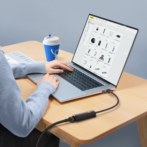 Zewnętrzna karta sieciowa LAN USB Typ A RJ45 100Mbps szary Zewnętrzna karta sieciowa LAN USB Typ A RJ45 100Mbps szary