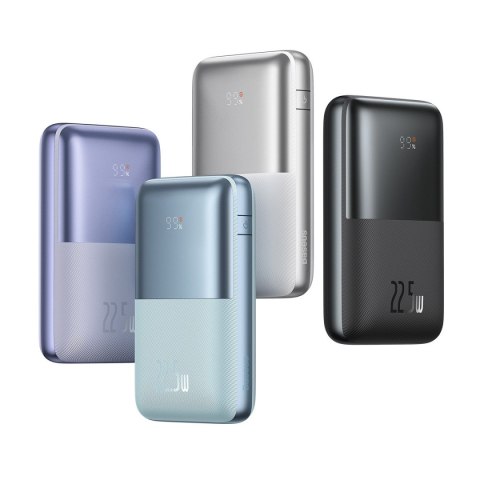 Powerbank Bipow Pro 20000mAh 22.5W z kablem USB USB-C 0.3m fioletowy Powerbank Bipow Pro 20000mAh 22.5W z kablem USB USB-C 0.3m fioletowy