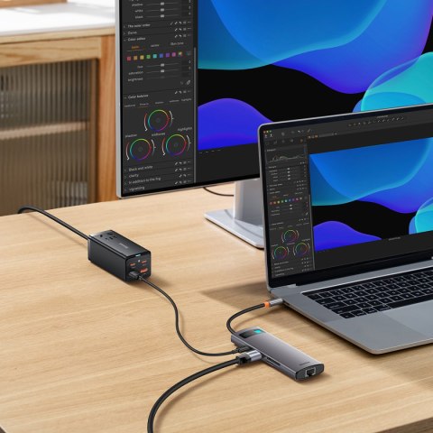 StarJoy HUB 8w1 USB-C 3xUSB HDMI RJ45 czytnik kart SD i TF PD szary StarJoy HUB 8w1 USB-C 3xUSB HDMI RJ45 czytnik kart SD i TF PD szary