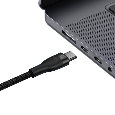 Kabel przewód do szybkiego ładowania Flash Series 2w1 USB-C 2xUSB-C 100W 1.5m czarny Kabel przewód do szybkiego ładowania Flash Series 2w1 USB-C 2xUSB-C 100W 1.5m czarny