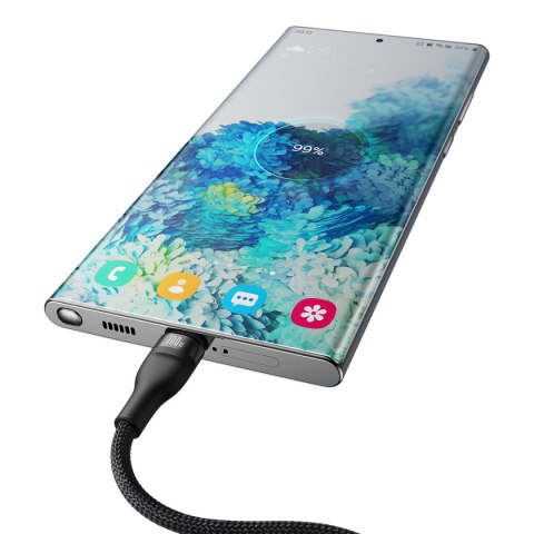 Kabel przewód do szybkiego ładowania Flash Series 2w1 USB-C 2xUSB-C 100W 1.5m czarny Kabel przewód do szybkiego ładowania Flash Series 2w1 USB-C 2xUSB-C 100W 1.5m czarny