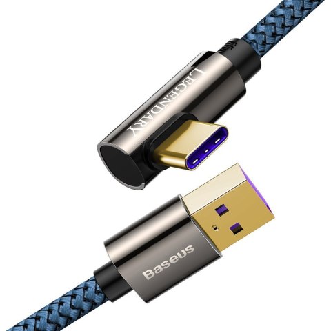 Legendary kątowy kabel przewód dla graczy USB USB-C 66W 2m niebieski Legendary kątowy kabel przewód dla graczy USB USB-C 66W 2m niebieski