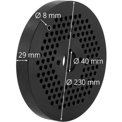 Matryca sitko do pelletu pelleciarki WIE-PM-3000 śr. 8 mm Matryca sitko do pelletu pelleciarki WIE-PM-3000 śr. 8 mm