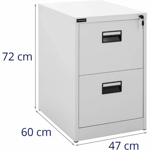Szafka na akta dokumenty metalowa zamykana na klucz - 2 szuflady Szafka na akta dokumenty metalowa zamykana na klucz - 2 szuflady