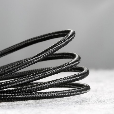 Wytrzymały elastyczny kabel przewód USB microUSB 1.5A 2M czarno-czerwony Wytrzymały elastyczny kabel przewód USB microUSB 1.5A 2M czarno-czerwony