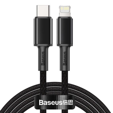 Kabel przewód do iPhone USB-C - Lightning szybkie ładowanie 20W 2m - czarny Kabel przewód do iPhone USB-C - Lightning szybkie ładowanie 20W 2m - czarny