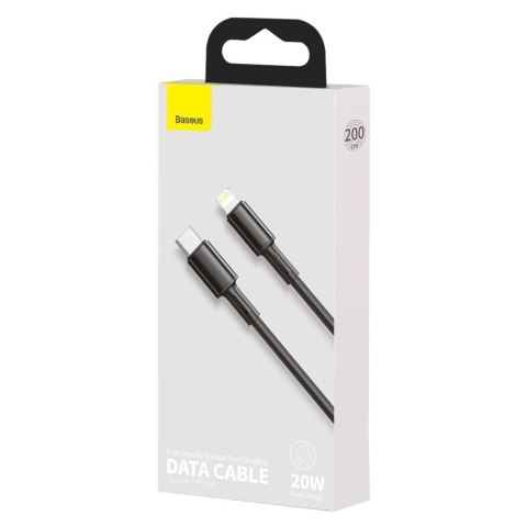 Kabel przewód do iPhone USB-C - Lightning szybkie ładowanie 20W 2m - czarny Kabel przewód do iPhone USB-C - Lightning szybkie ładowanie 20W 2m - czarny