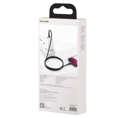 Kabel przewód do iPhone USB-C - Lightning szybkie ładowanie 20W 2m - czarny Kabel przewód do iPhone USB-C - Lightning szybkie ładowanie 20W 2m - czarny