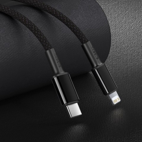 Kabel przewód do iPhone USB-C - Lightning szybkie ładowanie 20W 2m - czarny Kabel przewód do iPhone USB-C - Lightning szybkie ładowanie 20W 2m - czarny