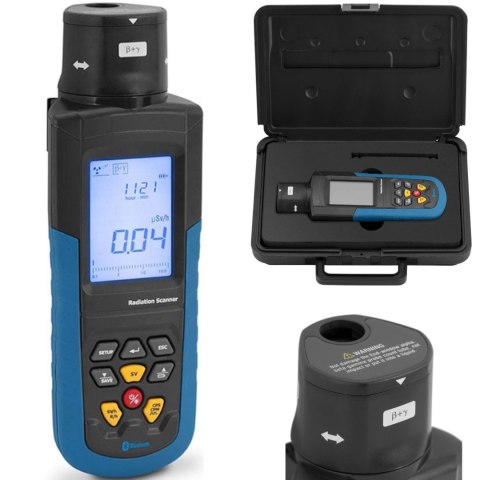 Licznik Geigera promieniowania radioaktywnego i rentgenowskiego LCD Bluetooth + walizka Licznik Geigera promieniowania radioaktywnego i rentgenowskiego LCD Bluetooth + walizka