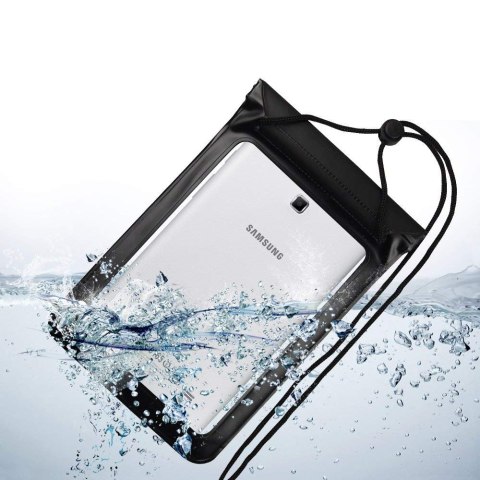 Wodoodporny pokrowiec etui na telefon tablet ekran do 8 cali - czarny Wodoodporny pokrowiec etui na telefon tablet ekran do 8 cali - czarny