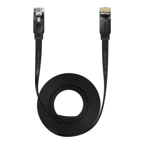 Kabel sieciowy płaski Patchcord RJ45 Speed Six 1000Mbps 15m - czarny Kabel sieciowy płaski Patchcord RJ45 Speed Six 1000Mbps 15m - czarny