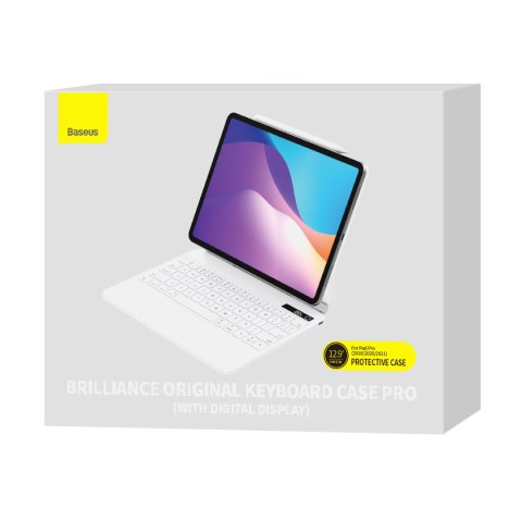 Klawiatura i touchpad do iPad Pro 12.9'' + etui magnetyczne Brilliance - białe Klawiatura i touchpad do iPad Pro 12.9'' + etui magnetyczne Brilliance - białe