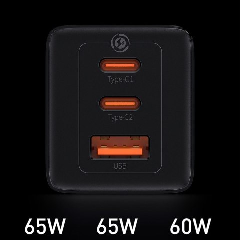 Szybka uniwersalna ładowarka sieciowa GaN3 PRO 2x USB-C / USB + kabel USB-C 65W - biały Szybka uniwersalna ładowarka sieciowa GaN3 PRO 2x USB-C / USB + kabel USB-C 65W - biały