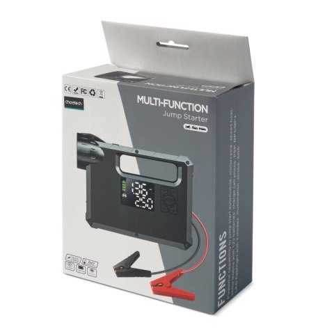 4w1 Rozruch auta Jump Starter + powerbank 8000mAh + kompresor + latarka LED - czarny 4w1 Rozruch auta Jump Starter + powerbank 8000mAh + kompresor + latarka LED - czarny