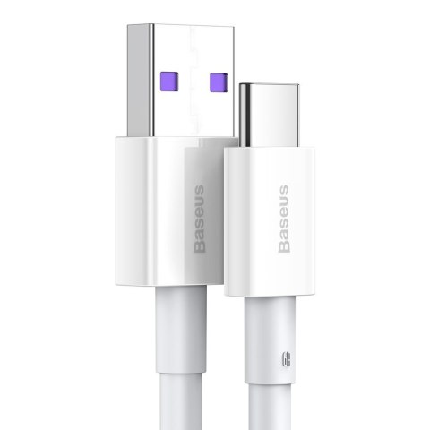 Kabel przewód Superior USB - USB-C 66W 6A 2m - biały Kabel przewód Superior USB - USB-C 66W 6A 2m - biały