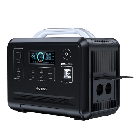 Przenośna turystyczna stacja zasilania powerbank LiFePO4 960Wh 1200W - czarna Przenośna turystyczna stacja zasilania powerbank LiFePO4 960Wh 1200W - czarna