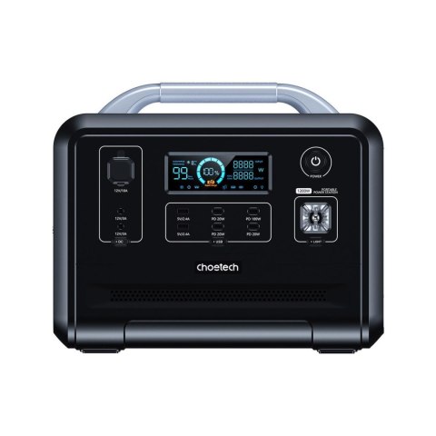 Przenośna turystyczna stacja zasilania powerbank LiFePO4 960Wh 1200W - czarna Przenośna turystyczna stacja zasilania powerbank LiFePO4 960Wh 1200W - czarna
