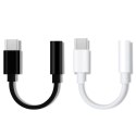 Adapter przejściówka z USB-C na gniazdo audio 3.5 mini jack czarny