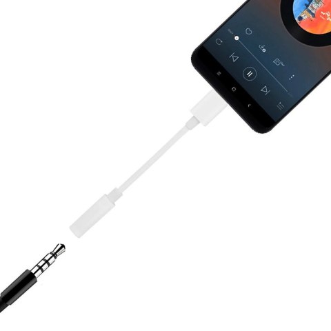 Adapter przejściówka z USB-C na gniazdo audio 3.5 mini jack czarny Adapter przejściówka z USB-C na gniazdo audio 3.5 mini jack czarny