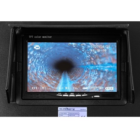 Endoskop kamera inspekcyjna LCD TFT 7'' śr. rur 40-80 mm dł. 40m Endoskop kamera inspekcyjna LCD TFT 7'' śr. rur 40-80 mm dł. 40m