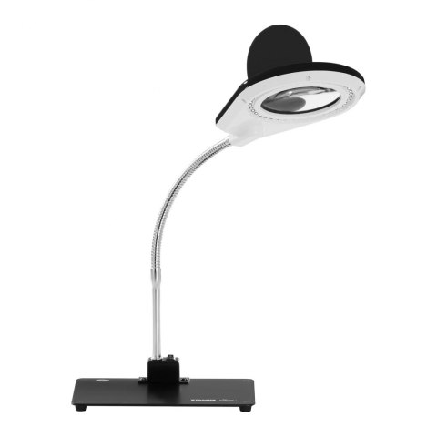 Lampka biurkowa LED bezcieniowa ze szkłem powiększającym 5x/10x i uchwytem na płytki PCB Lampka biurkowa LED bezcieniowa ze szkłem powiększającym 5x/10x i uchwytem na płytki PCB
