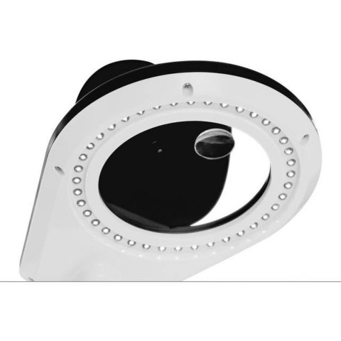 Lampka biurkowa LED bezcieniowa ze szkłem powiększającym 5x/10x i uchwytem na płytki PCB Lampka biurkowa LED bezcieniowa ze szkłem powiększającym 5x/10x i uchwytem na płytki PCB