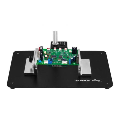 Lampka biurkowa LED bezcieniowa ze szkłem powiększającym 5x/10x i uchwytem na płytki PCB Lampka biurkowa LED bezcieniowa ze szkłem powiększającym 5x/10x i uchwytem na płytki PCB