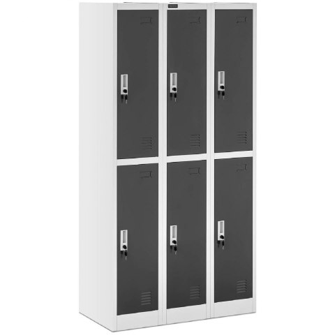 Szafa skrytkowa ze schowkami socjalna metalowa do szatni 6 skrytek na klucz Szafa skrytkowa ze schowkami socjalna metalowa do szatni 6 skrytek na klucz
