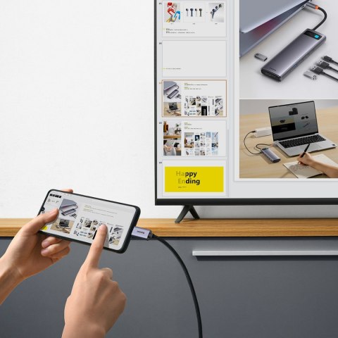 Kabel przewód adapter High Definition Series USB-C - HDMI 2.0 4K 60Hz 2m czarny Kabel przewód adapter High Definition Series USB-C - HDMI 2.0 4K 60Hz 2m czarny