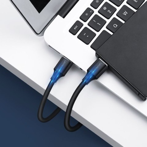 Kabel przewód USB 2.0 męski 0.5m czarny Kabel przewód USB 2.0 męski 0.5m czarny