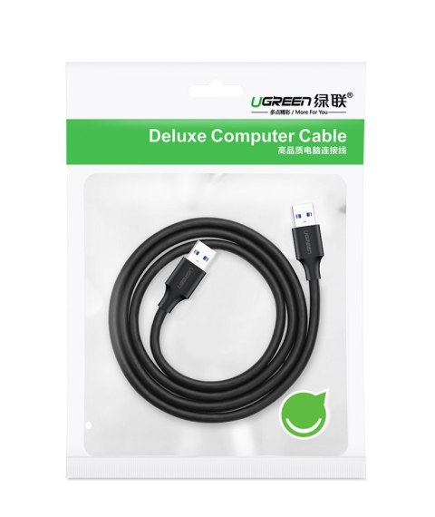 Kabel przewód USB 2.0 męski 0.5m czarny Kabel przewód USB 2.0 męski 0.5m czarny