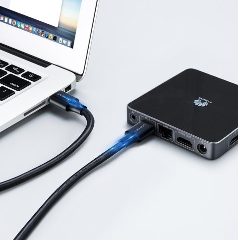 Kabel przewód USB 2.0 męski 0.5m czarny Kabel przewód USB 2.0 męski 0.5m czarny