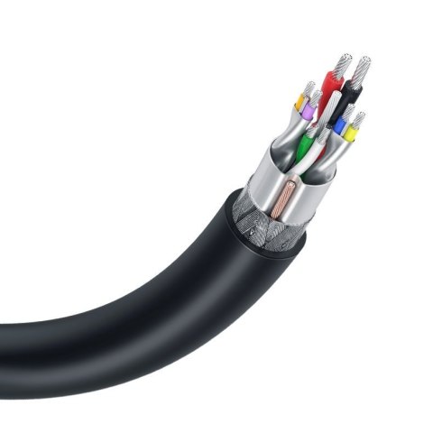 Kabel przewód USB 2.0 męski 0.5m czarny Kabel przewód USB 2.0 męski 0.5m czarny