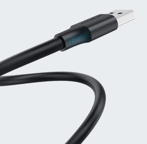 Kabel przewód USB 2.0 męski 0.5m czarny Kabel przewód USB 2.0 męski 0.5m czarny