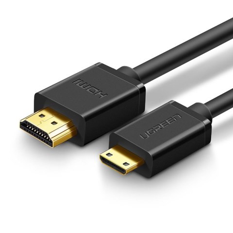 Kabel przewód przejściówka HDMI - mini HDMI 2.0v 4K 60Hz 30AWG 1.5m czarny Kabel przewód przejściówka HDMI - mini HDMI 2.0v 4K 60Hz 30AWG 1.5m czarny