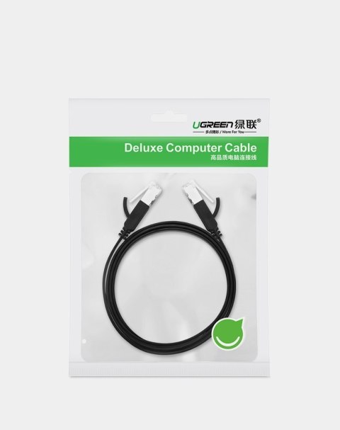 Płaski patchcord kabel przewód sieciowy UTP RJ45 Cat 6 1000Mbps 2m czarny Płaski patchcord kabel przewód sieciowy UTP RJ45 Cat 6 1000Mbps 2m czarny