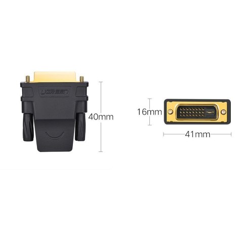 Przejściówka wtyczka HDMI żeński - DVI męski FHD 60Hz czarny Przejściówka wtyczka HDMI żeński - DVI męski FHD 60Hz czarny