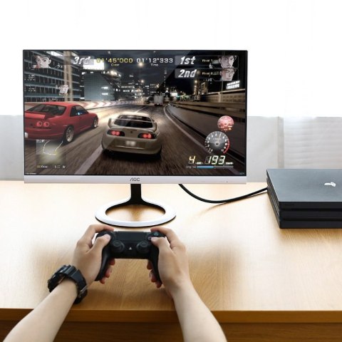 Przejściówka wtyczka HDMI żeński - DVI męski FHD 60Hz czarny Przejściówka wtyczka HDMI żeński - DVI męski FHD 60Hz czarny