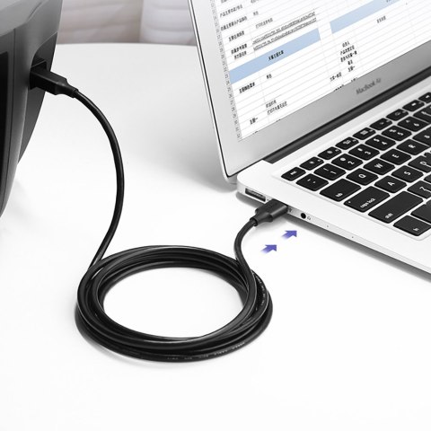 Kabel przewód USB Typ B do drukarki męski - USB 2.0 męski 480Mbps 1m czarny Kabel przewód USB Typ B do drukarki męski - USB 2.0 męski 480Mbps 1m czarny