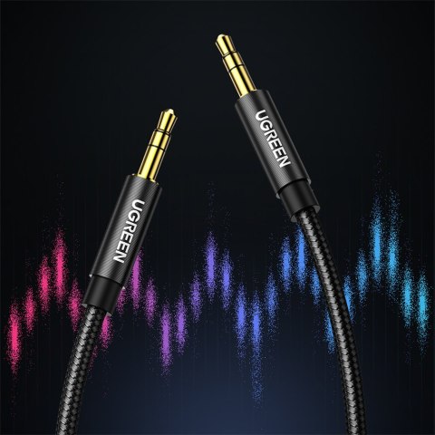 Kabel przewód audio 2x mini jack 3.5mm 2m czarny Kabel przewód audio 2x mini jack 3.5mm 2m czarny