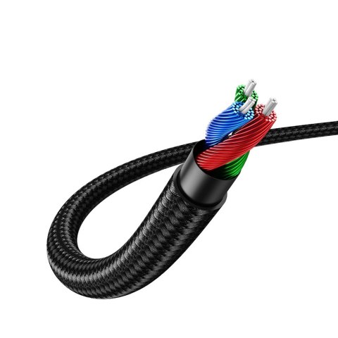 Kabel przewód audio 2x mini jack 3.5mm 2m czarny Kabel przewód audio 2x mini jack 3.5mm 2m czarny