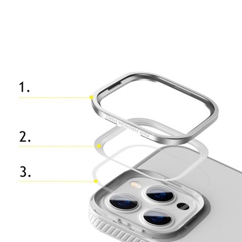 Pancerne odporne etui do iPhone 13 Pro Max z żelową ramką szary Pancerne odporne etui do iPhone 13 Pro Max z żelową ramką szary