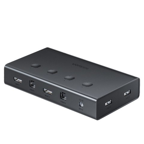 Przełącznik KVM Keyboard Video Mouse 4x HDMI 4x USB 4x USB-B czarny Przełącznik KVM Keyboard Video Mouse 4x HDMI 4x USB 4x USB-B czarny